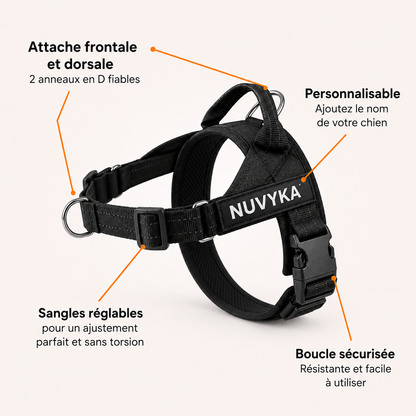 Harnais anti-traction pour chien Nuvyka